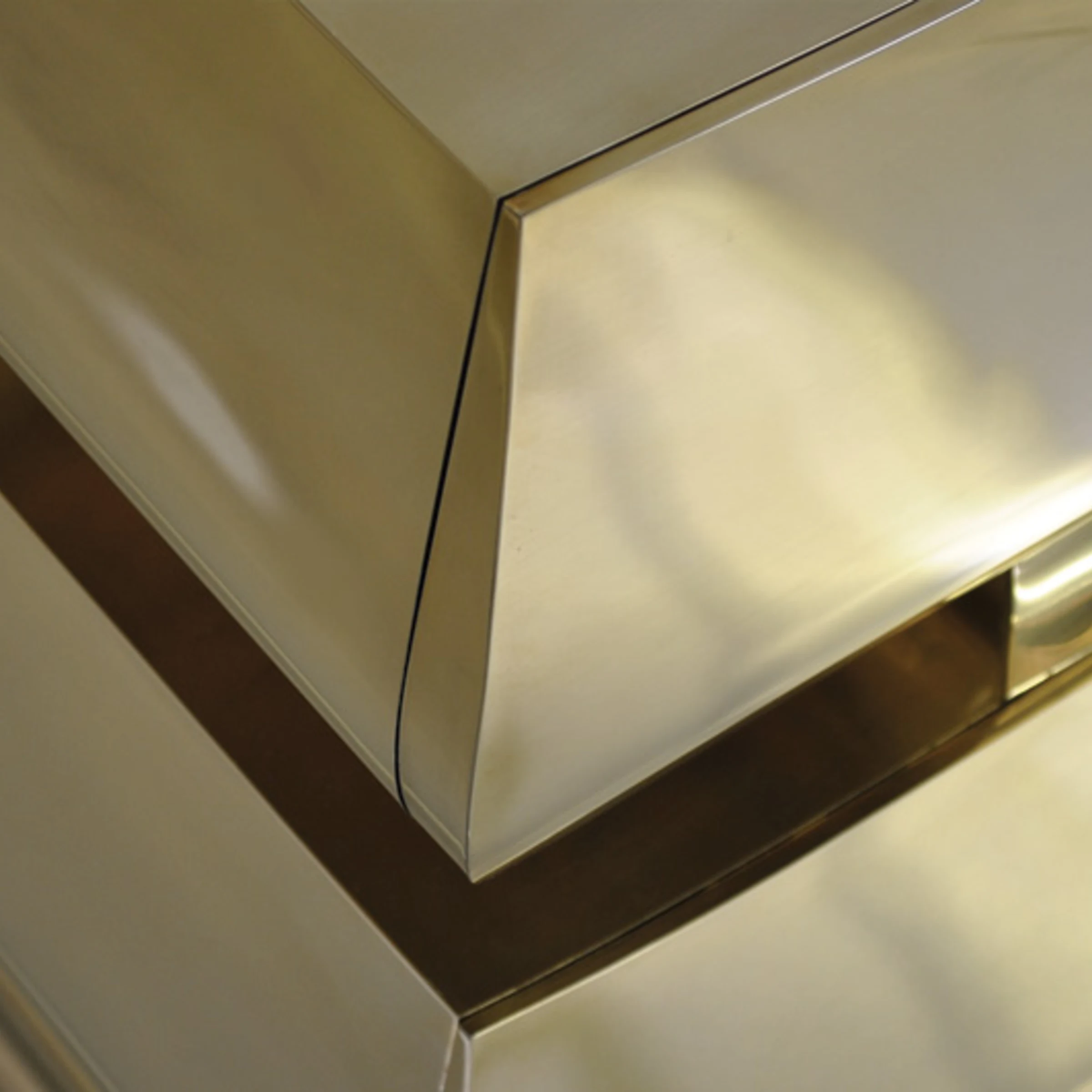 2 Tier Brass Nightstand