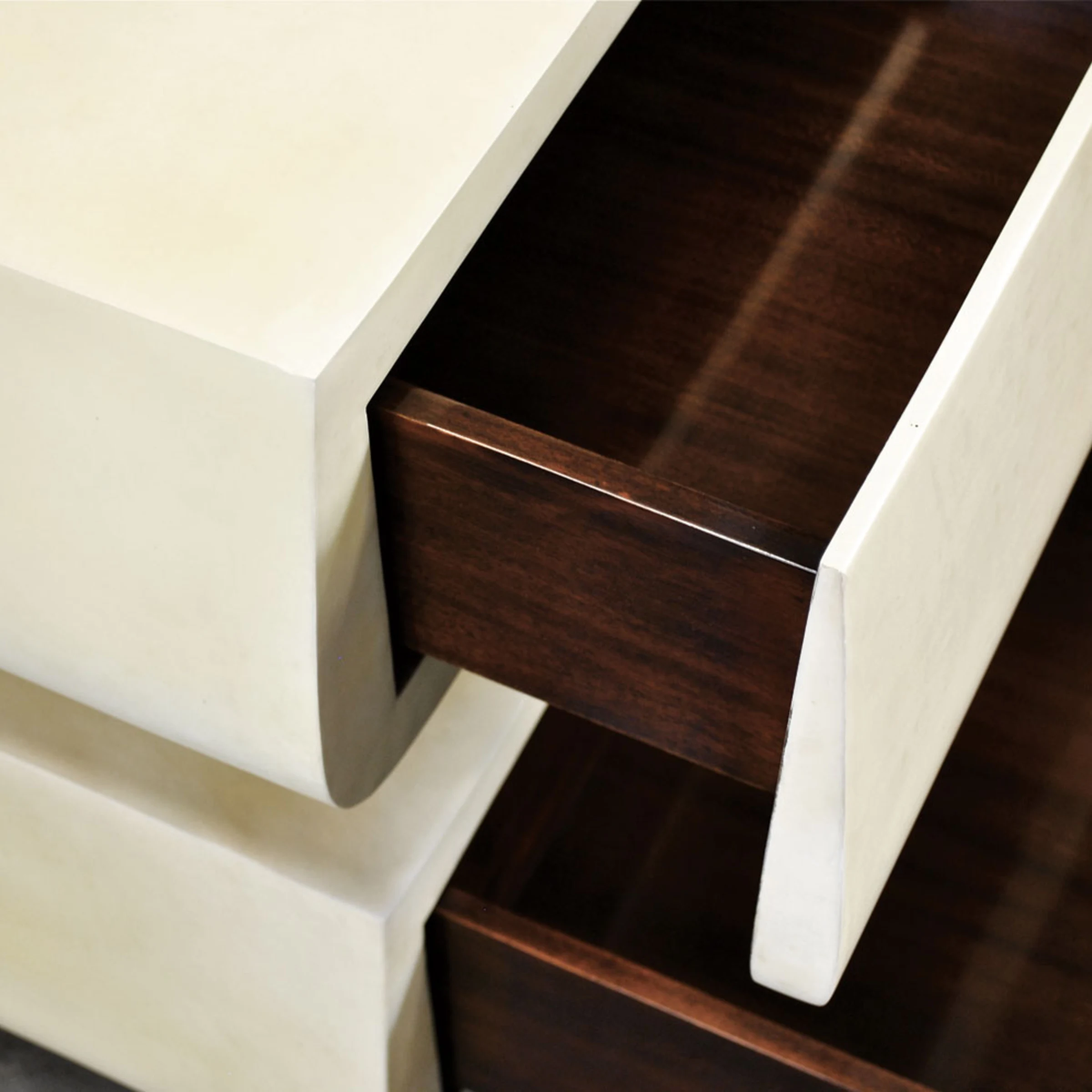 2 Tier Parchment Nightstand