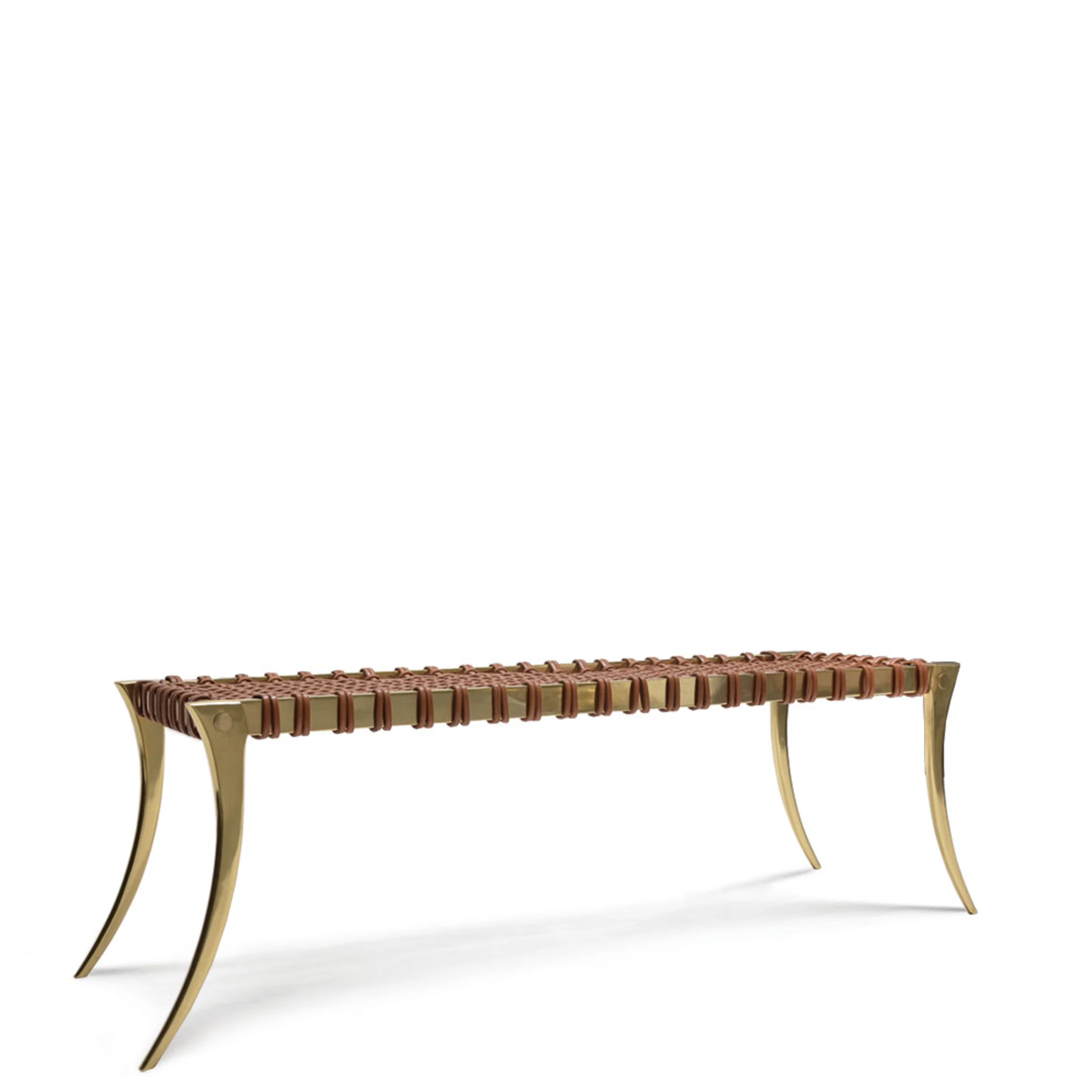 Klismos Brass Bench