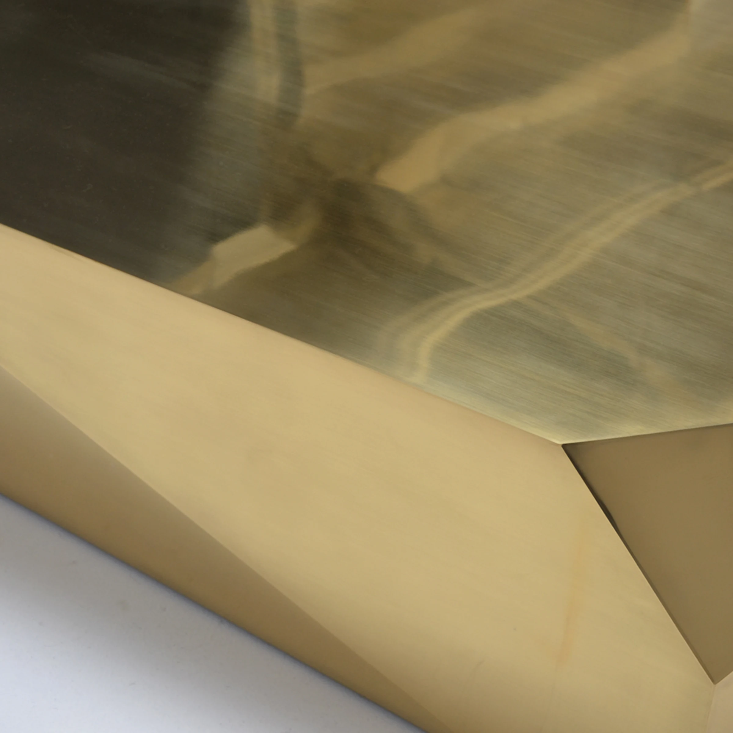 Hedge Stone Brass Coffee Table