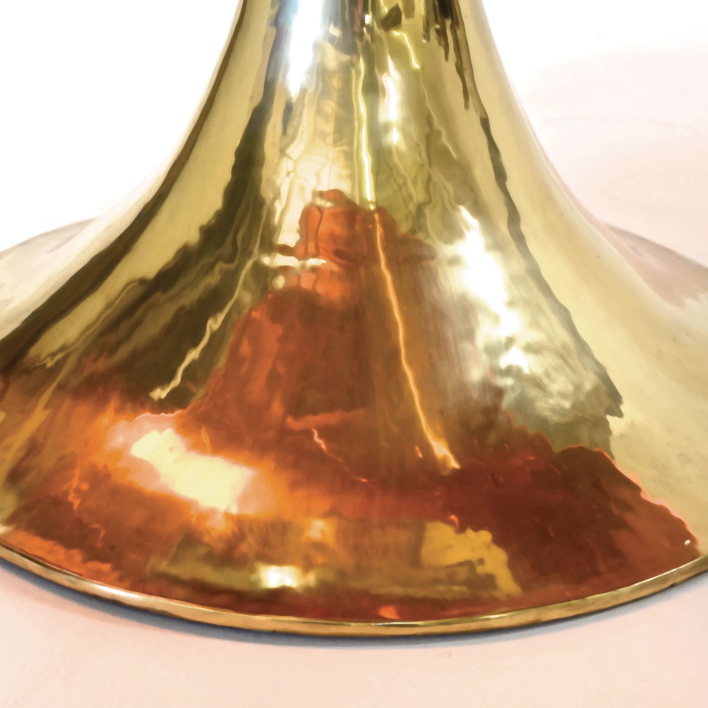 Tulip Table Fractured Resin & Brass
