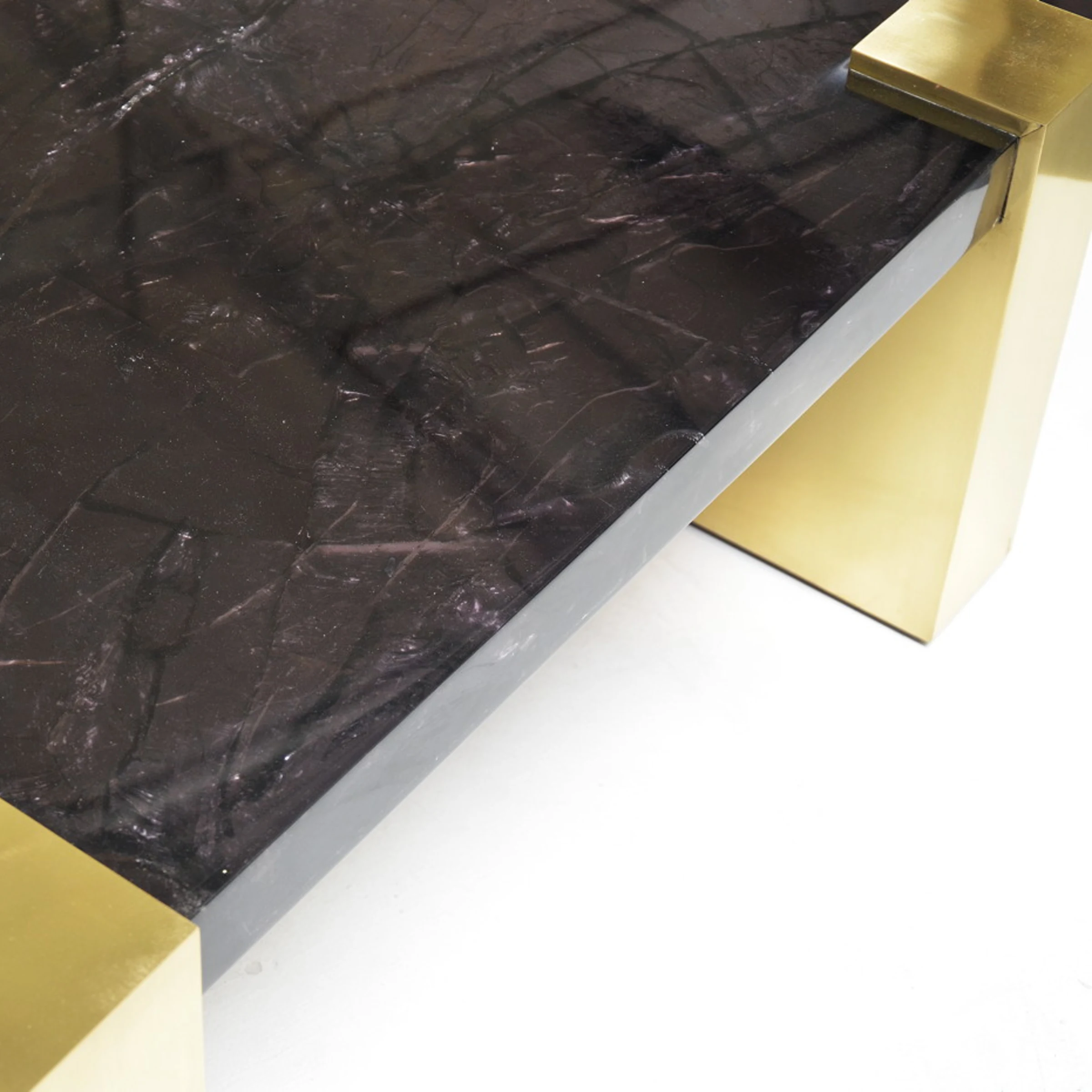 Aqueduct Brass Coffee Table (Fractured Resin)