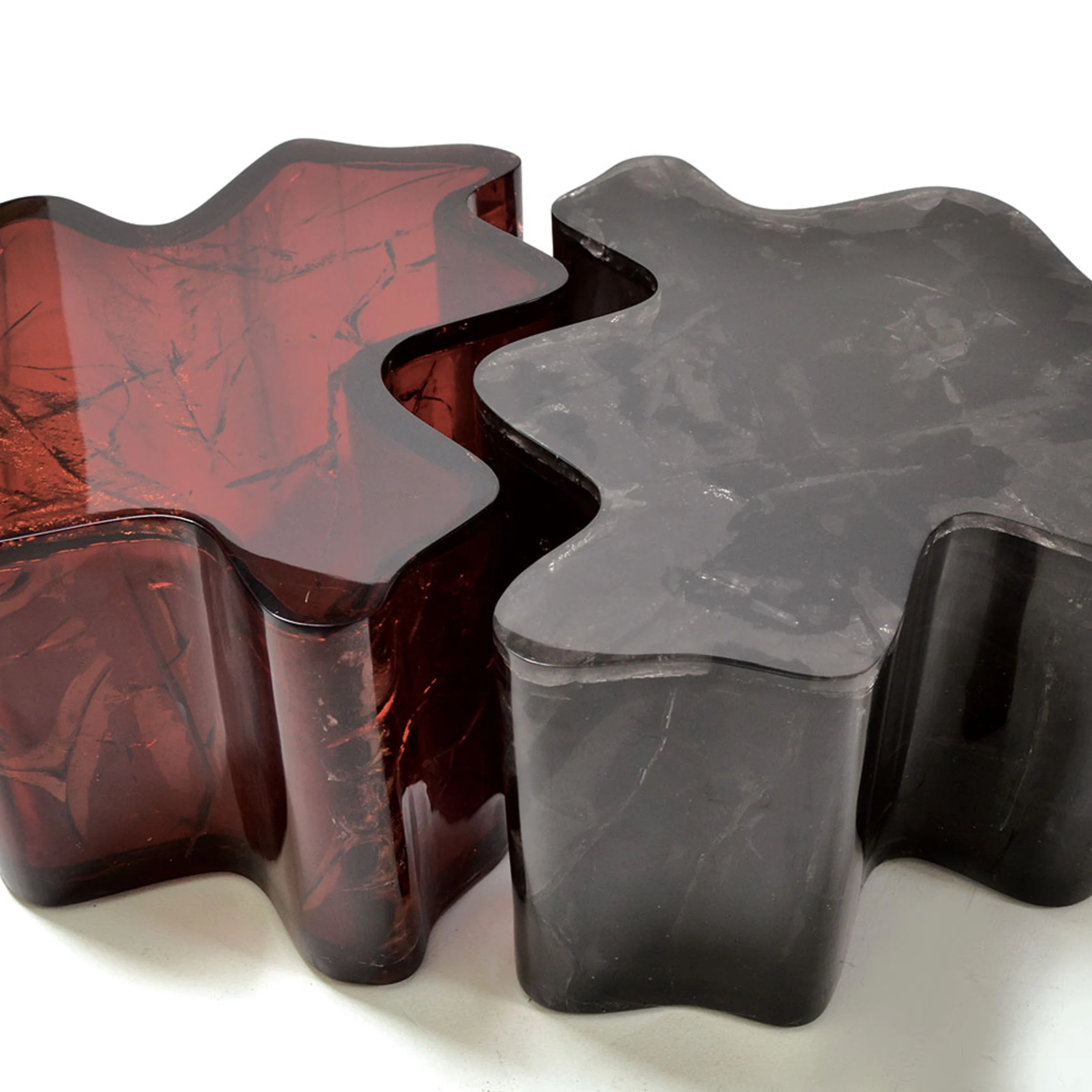 Associated Fractured Resin Coffee Table