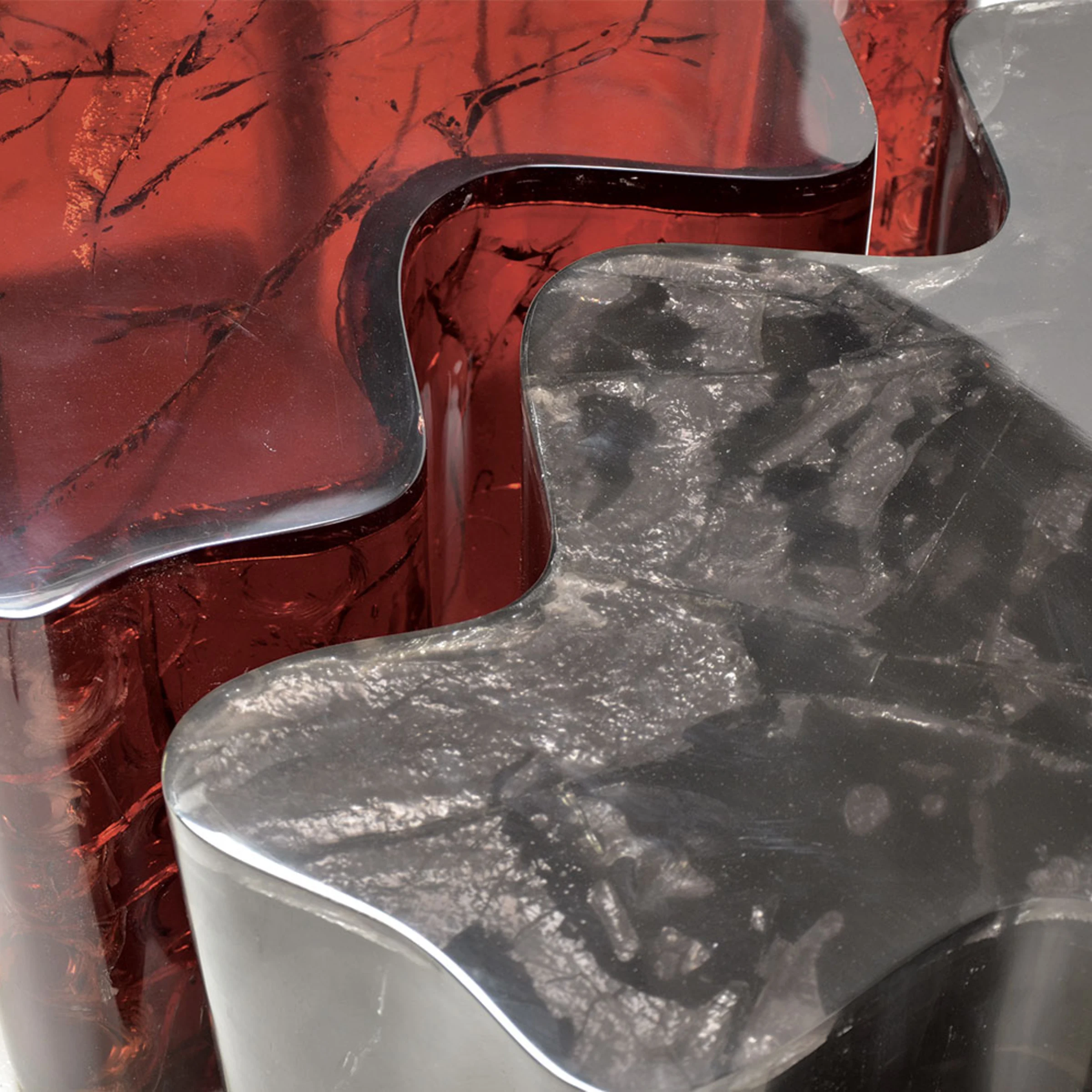 Associated Fractured Resin Coffee Table