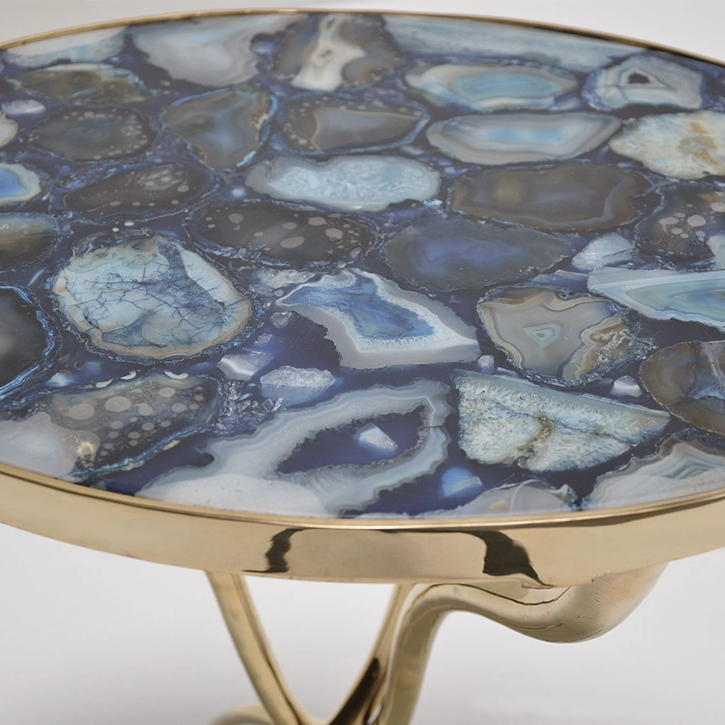Vena Brass Side Table