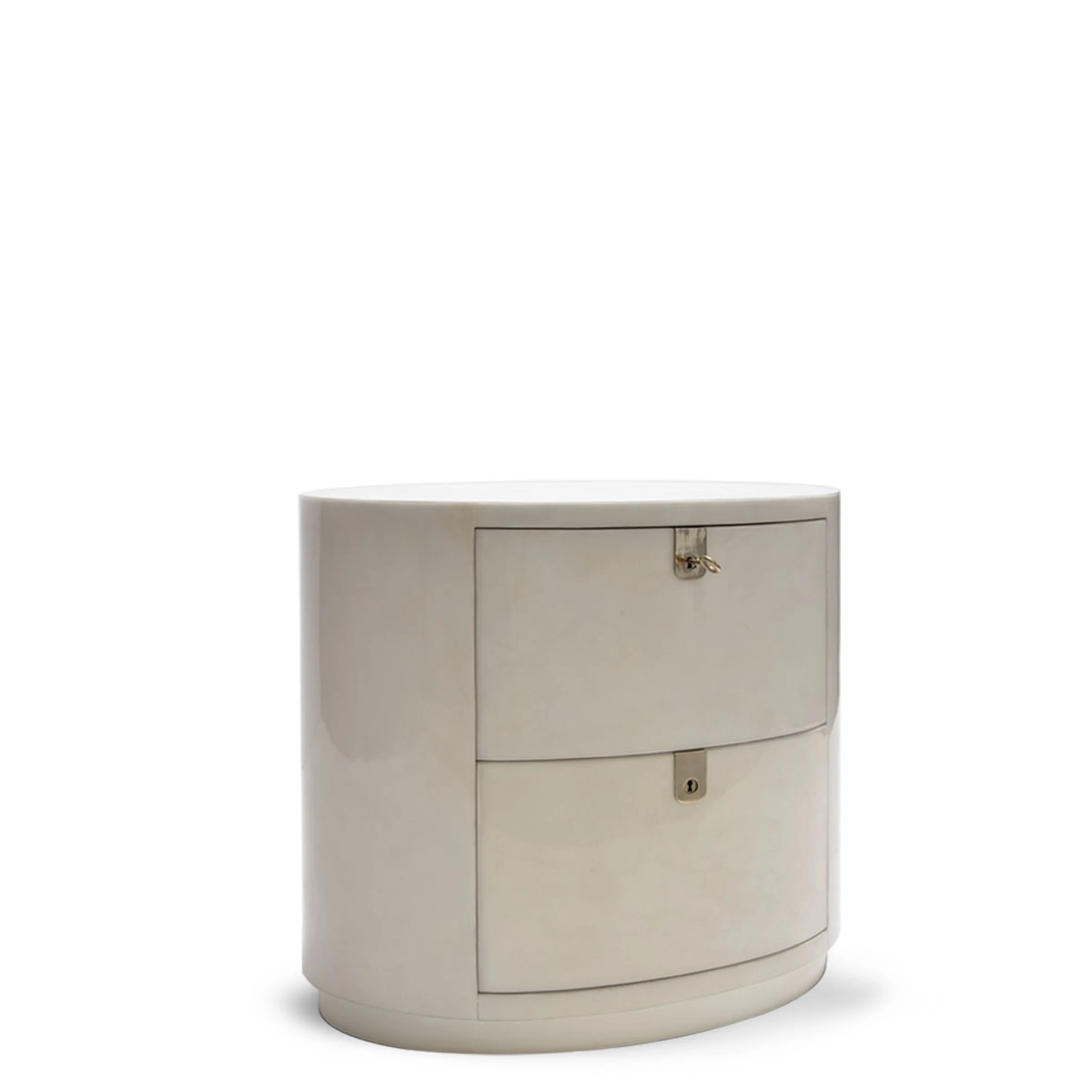 Oval Parchment Nightstand